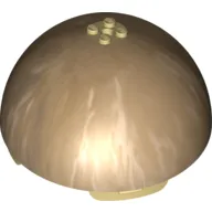 Dome Hemisphere 11 x 11 with 2 x 2 Studs on Top and Marbled Tan Bespin Print [9678]