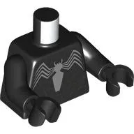 Torso, Silver Spider print, Black Arms and Hands