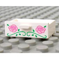 Cupboard 2 x 3 Drawer with Flower and Vine Print