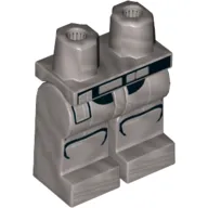 Hips and Flat Silver Legs with Black and Silver Lines Armor Print (Captain Phasma)