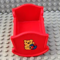 Belville / Duplo, Baby Crib / Cradle with Teddy Bear and Ball Print