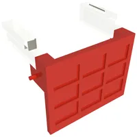 Garage Door Solid Assembly with Trans Clear Counterweights - Old (Hinge Pins on Door)