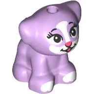 Animal, Dog Pup with White Face, Paws, Dark Pink Nose, Mouth print