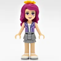 Livi - Medium Lavender Top, Flat Silver Skirt'