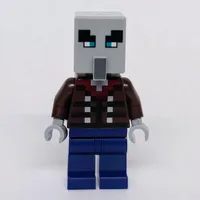 Illager, Vindicator, Dark Blue Legs, Narrow Eyes