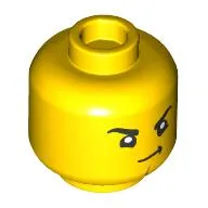 Minifig Head Cooper, Determined Crooked Smile / Close Eyes Sleeping print