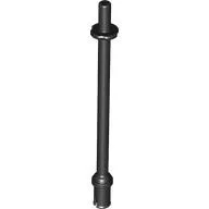 Bar 8L - Two Stop Rings / One Pin, Technic Figure Ski Pole [Rounded End]
