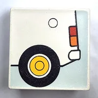 Duplo Tile 2 x 2 x 1 with Mosaic, Community 18 print - 9221-1