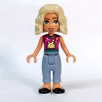 Nova - Magenta Top, Sand Blue Pants