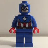 Captain America in Blue Suit and Plain Blue Legs