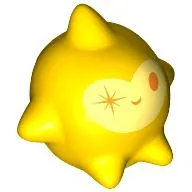 Creature, Star with Bright Light Yellow Face, Winking print