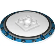 Dish 6 x 6 Inverted (Radar) with Solid Studs and Medium Azure Border Print