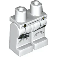 Hips and White Legs with Dark Bluish Gray Straps, Knee Caps Print