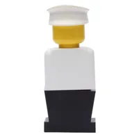 LEGOLAND White Torso, Black Legs, White Hat