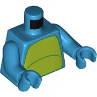 Torso Lime Stomach Print, Dark Azure Arms and Hands