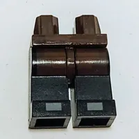 Hips and Black Legs with Pixelated Reddish Brown and Dark Brown Pants and Dark Bluish Gray Shoes Print