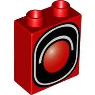 Duplo Brick 1 x 2 x 2 with Traffic Signal Single Print