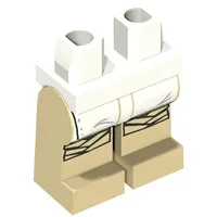 Hips and Tan Legs with White Leggings, Puttees Print