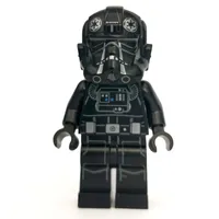 TIE Pilot, Printed Legs, Two Silver Stripes on Helmet, Silver Belt Pouches, Open Mouth