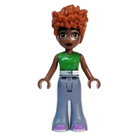 Naomi - Green Top, Sand Blue Pants