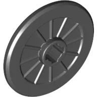 Wheel Wheelchair with Fixed Black Hard Rubber Tire, with Clip Hole