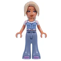 Sara - Bright Light Blue Top, Sand Blue Pants