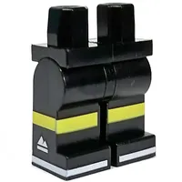 Hips and Black Legs with Yellow Stripe, White Sport Logo print