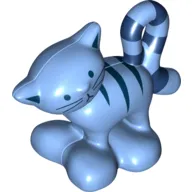 Duplo Animal Cat Standing Turned Head with Stripes (Pilchard) Print