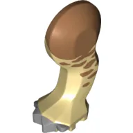 Animal Body Part, Dinosaur, Ankylosaurus Leg, Left, Front, with Pin, Light Bluish Gray Nails and Medium Nougat Patches Print