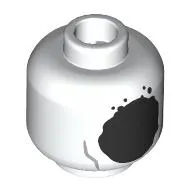 Minifig Head The Spot, Black Splotch for Face