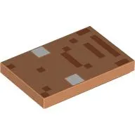 Tile 2 x 3, Pixelated Hoglin Face, White Eyes Print