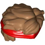 Hair Ruffled with Red Headband Pattern