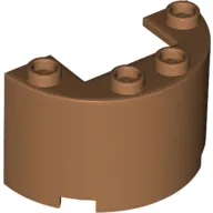 Cylinder Half 2 x 4 x 2 with 1 x 2 Cutout