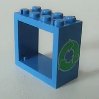 Window 2 x 4 x 3 Frame with Recycling Print