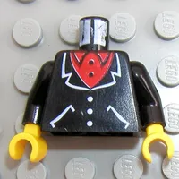 Torso Suit and Red Shirt Print, Black Arms, Yellow Hands