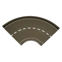 Baseplate Ramp 24 x 24 Curved, Road with White Center Stripe Print