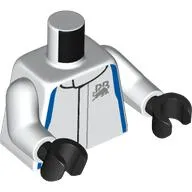 Torso, Racing Suit, Blue Lines, Silver Bull print, White Arms, Black Hands