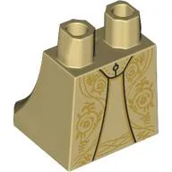 Hips and Legs Under Dress/Robe with Black Trim, Gold Decorations print