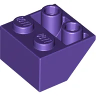 Slope Inverted 45° 2 x 2 [Ovoid Bottom Pin, Bar-sized Stud Holes]