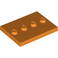 Plate Special 3 x 4 with 1 x 4 Center Studs [Plain]