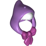 Hair and Hood with White Bangs and Magenta Bow Print