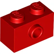 Brick Special 1 x 2 with 1 Center Stud on 1 Side, Bottom Stud Holder
