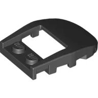 Wedge Curved 4 x 3 Recessed Back with Opening, Two Studs [Plain]