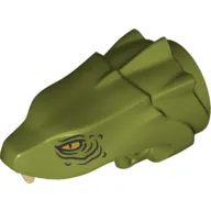 Animal / Creature Body Part, Snake / Dragon Head Upper Jaw with 3 Ridges, Yellow Eyes Print