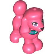 Animal, Dog, Poodle with Purple Bow, Blue Eyes, Black Nose and Mouth Print