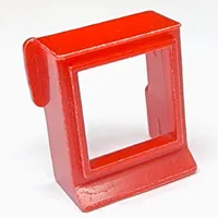 Red Window 1 x 2 x 2, without Glass for Slotted Bricks