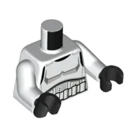 Torso Stormtrooper, Detailed Armor with Thick Chest Lines Print, White Arms, Black Hands
