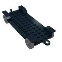 Fabuland, Vehicle Base, Car Chassis 14 x 6.5 with Tow-Hook and Light-Gray Wheels