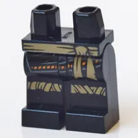 Hips and Black Legs with Dark Tan Wrap Belt and Knee Straps Print