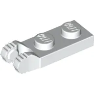 Hinge Plate 1 x 2 Locking with 2 Fingers On End, without Groove, 7 Teeth